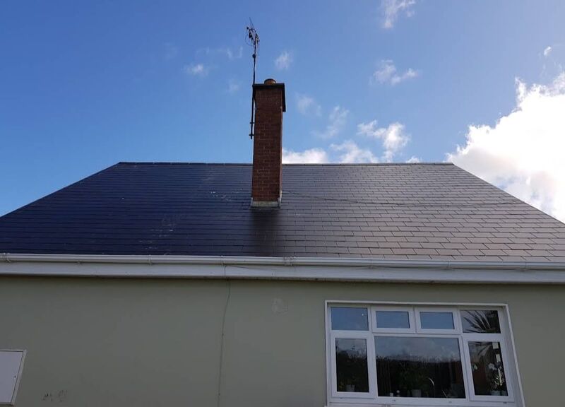 Professional chimney maintenance completed by Johnson's Roofing in Bolton, Manchester area - High quality concrete tiles installation